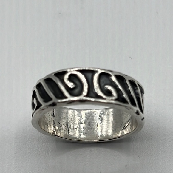 TAXCO TP-58 STERLING SILVER SCROLL RING SIZE 7 - Picture 1 of 7